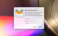 Orange mail - Welcome screen