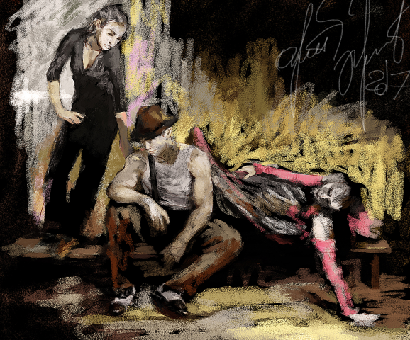 Танцоры после выступления