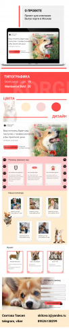 Сайт для компании, занимающейся выгулом корги