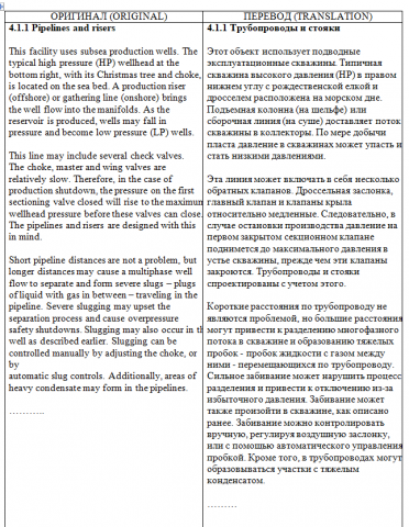 Перевод технического документа для компании Салым Петролеум Деве