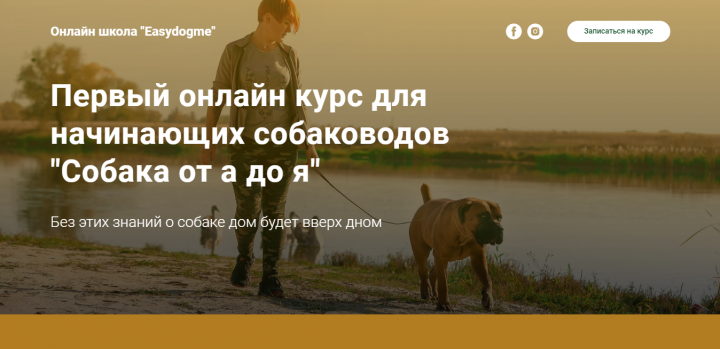 Лендинг продажи онлайн курса