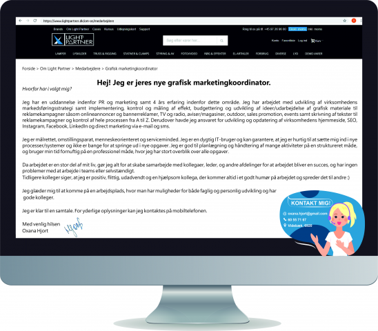 Креативное резюме на датском