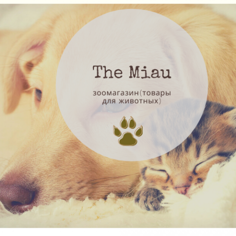 Логотип зоомагазина "The Miau"