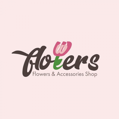 Логотип для магазина цветов и аксессуаров Flowers