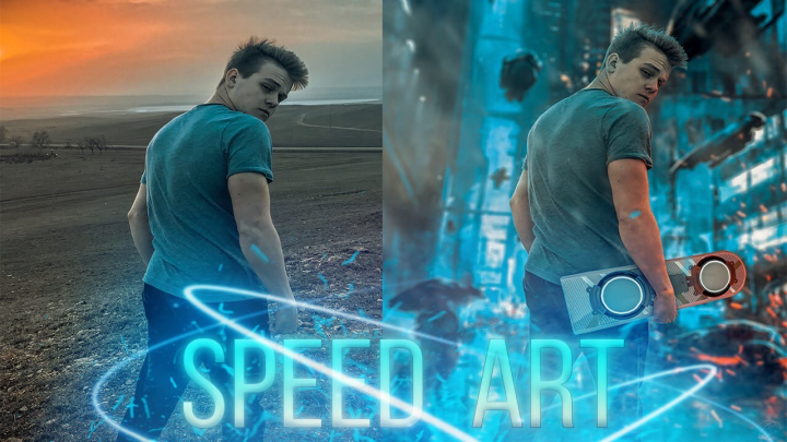 Обложка для YouTube в формате "до" и "после"