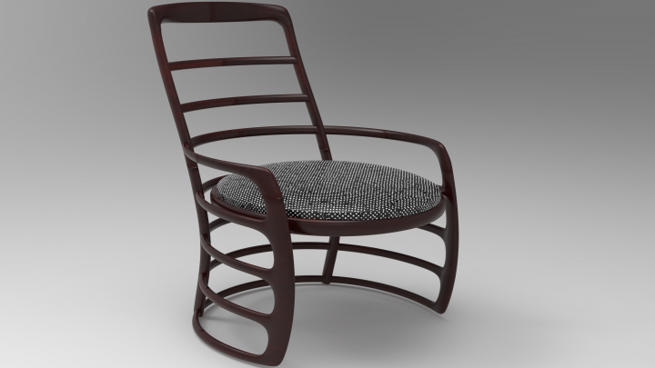 Модель стула с спинкой