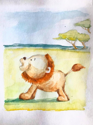 "The very brave lion".