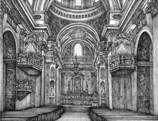 Графика. Рисунок интерьера.