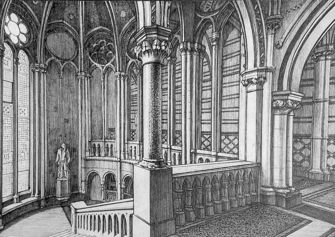 Графика. Рисунок интерьера.