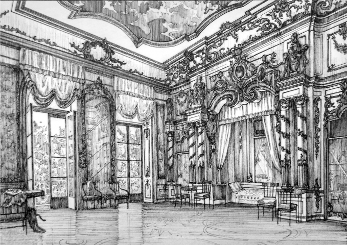 Графика. Рисунок интерьера.