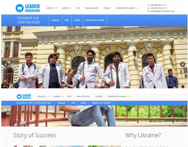 Сайт для привлечения клиентов из Индии