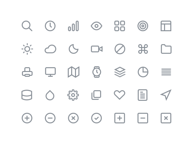 Navigation icons