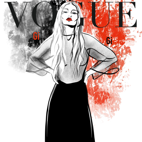стилизация обложки журнала (Vogue)