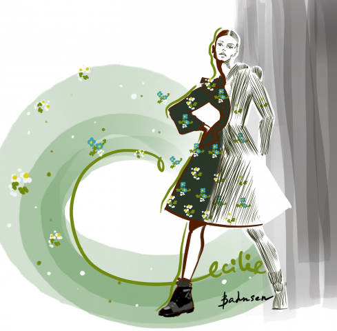 fashion illustration - pattern (Cecilie Bahnsen)