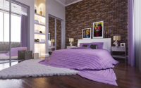 Дизайн спальни с элементами стиля лофт