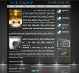 ADK - минимальный дизайн, верстка, написание текстов