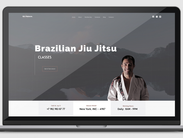 Вебсайт для секции Бразильского Джиу-Джитсу