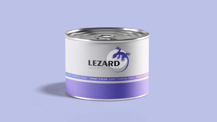 Дизайн банки для краски Lezard