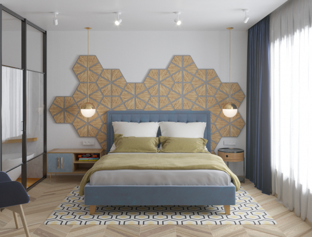 Квартира в стиле 70х - спальня