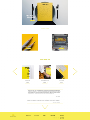 Online classes website design