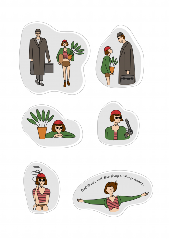 стикеры-наклейки Леон