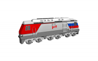 Тепловоз 3D модель ( магнит )