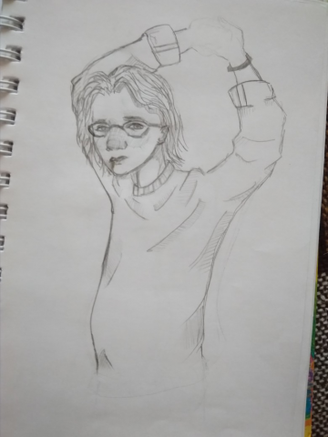 Рисунок "long-haired boy 2"