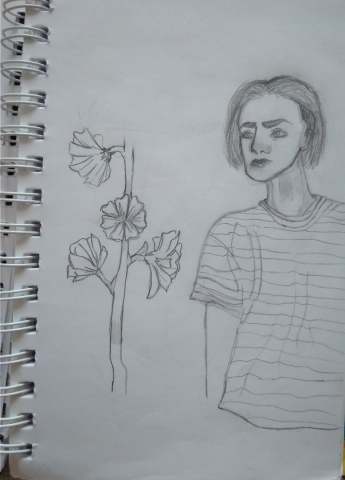 Рисунок "long-haired boy 1"