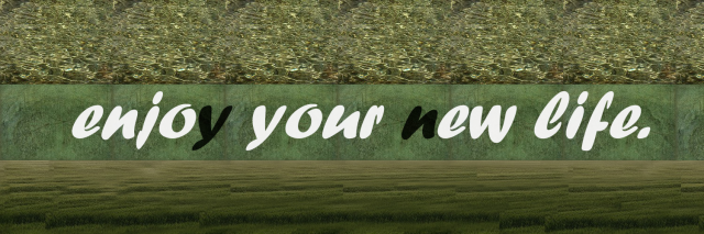 Шапка для профиля в Twitter "enjoy your new life"