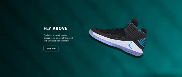 1й экран лендинга о кроссовках