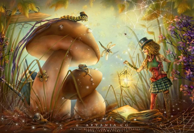 Иллюстрация "Осенние сказки". Цифровая живопись