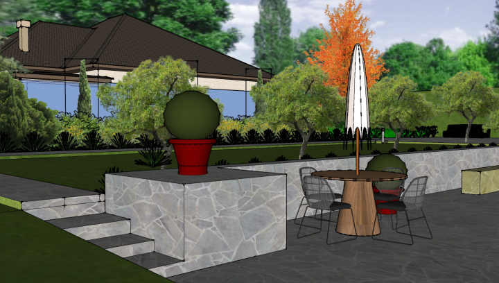 Разработка ландшафтного дизайна участка на Симферопольском шоссе