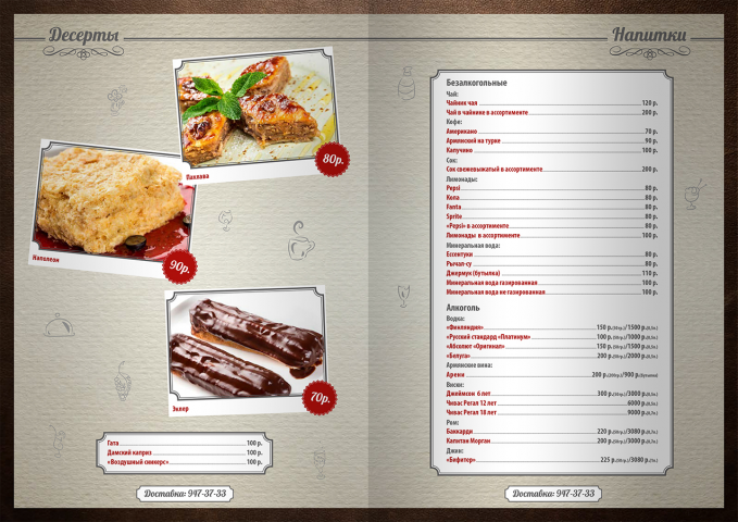 Верстка меню