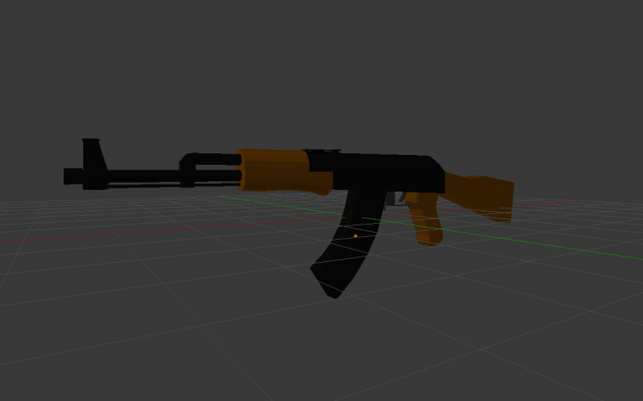 Low-Poly модель AK-47