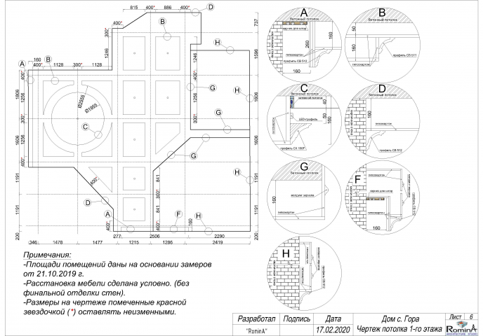 Классический стиль потолка с кессонами , гипсокартонная конструк