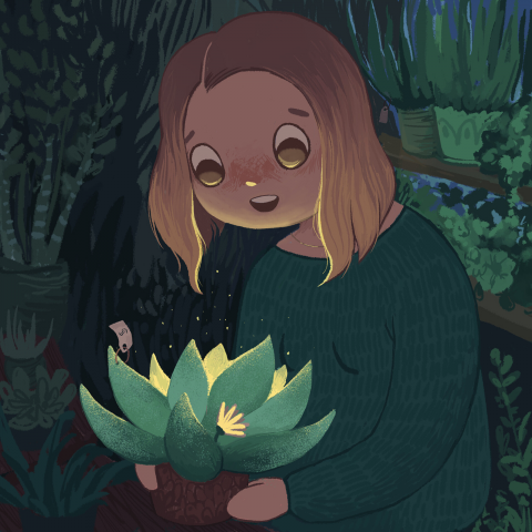 Иллюстрация "в цветочном магазине"