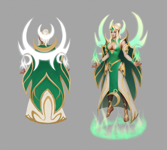 Эльфийка-жрица концепт