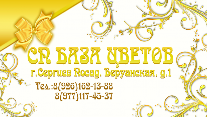Визитка "сп база цветов"