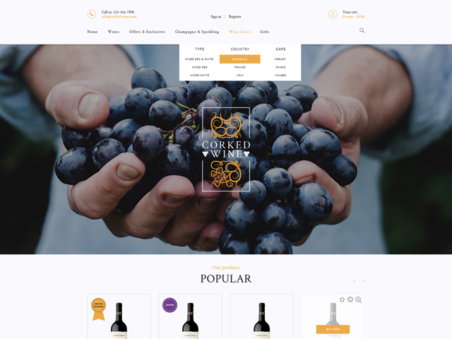 Сайт "Corked-Wine"