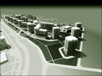 Визуализация проекта застройки микрорайона