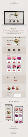 landing page for flower studio.
