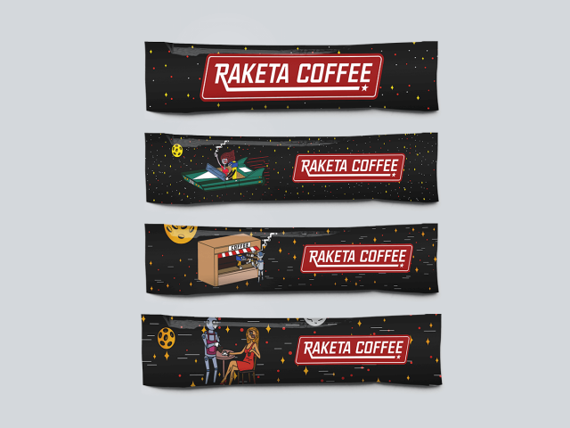 Разработка логотипа - Raketa Coffee