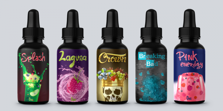 Этикетка жидкости для электронных сигарет - Dr. Vaper