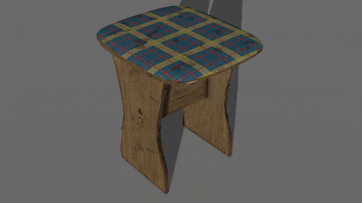 Мягкий стул - 4K TEXTURES Low-Poly 3D MODEL