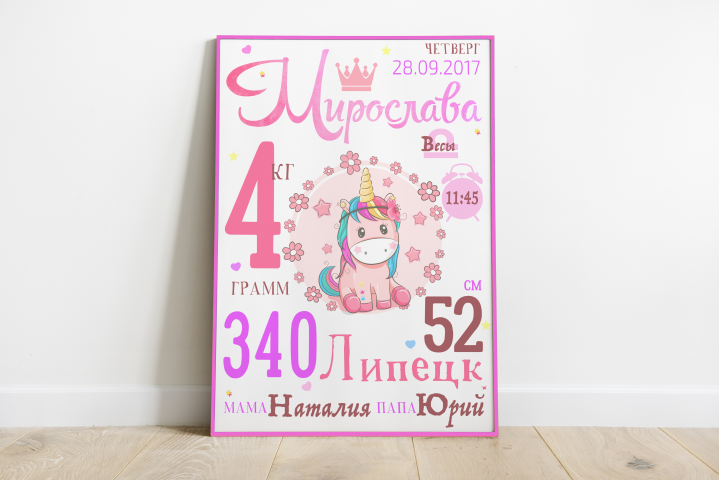 Метрика детская