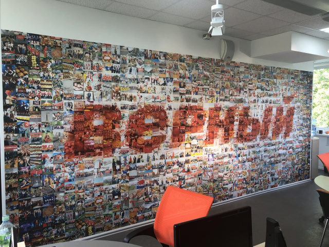 Фотомозаика - логотип из сотен фотографий - коллаж