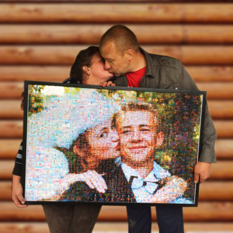 Фотомозаика из сотен фотографий - коллаж