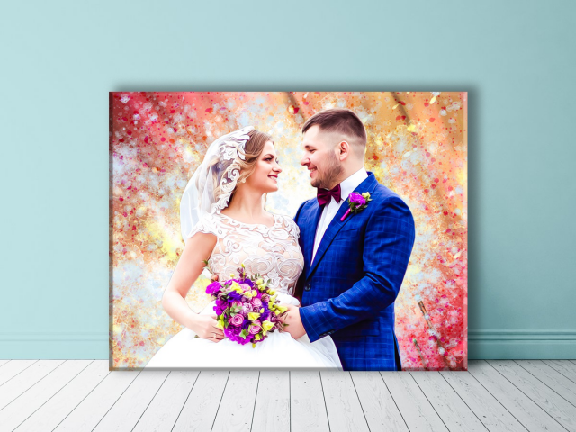 Обработка портерта в Стиле Дрим Арт, печать на холсте.