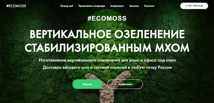 Сайт Ecomoss