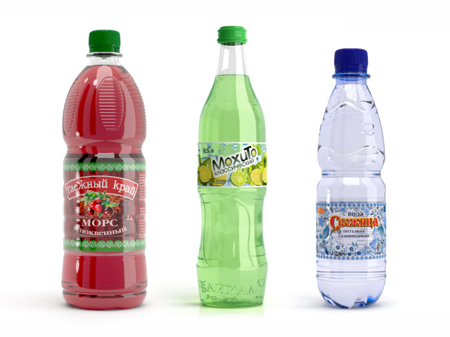 Бутылки с газировкой